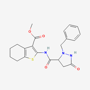 Methyl 2-{[(2-benzyl-5-oxopyrazolidin-3-yl)carbonyl]amino}-4,5,6,7-tetrahydro-1-benzothiophene-3-carboxylate