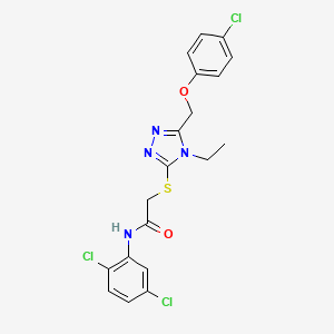 2-({5-[(4-chlorophenoxy)methyl]-4-ethyl-4H-1,2,4-triazol-3-yl}sulfanyl)-N-(2,5-dichlorophenyl)acetamide