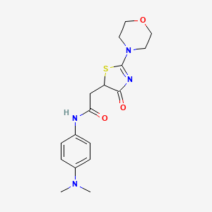 N-[4-(dimethylamino)phenyl]-2-[2-(morpholin-4-yl)-4-oxo-4,5-dihydro-1,3-thiazol-5-yl]acetamide