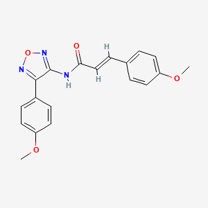 (2E)-3-(4-methoxyphenyl)-N-[4-(4-methoxyphenyl)-1,2,5-oxadiazol-3-yl]prop-2-enamide