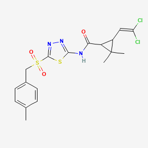 3-(2,2-dichloroethenyl)-2,2-dimethyl-N-{5-[(4-methylbenzyl)sulfonyl]-1,3,4-thiadiazol-2-yl}cyclopropanecarboxamide