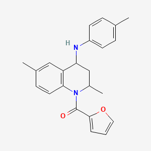 {2,6-dimethyl-4-[(4-methylphenyl)amino]-3,4-dihydroquinolin-1(2H)-yl}(furan-2-yl)methanone