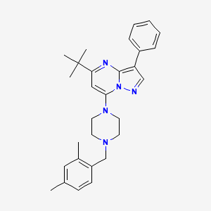 5-Tert-butyl-7-[4-(2,4-dimethylbenzyl)piperazin-1-yl]-3-phenylpyrazolo[1,5-a]pyrimidine