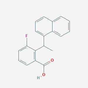 molecular formula C19H15FO2 B1220832 3-Fluoro-2-(1-(1-naphthyl)ethyl)benzoic acid CAS No. 1815-76-5