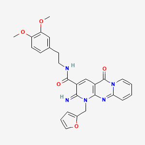 N-[2-(3,4-dimethoxyphenyl)ethyl][1-(2-furylmethyl)-2-imino-5-oxo(1,6-dihydropy ridino[1,2-a]pyridino[2,3-d]pyrimidin-3-yl)]carboxamide