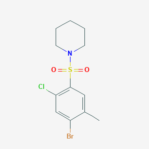 1-(4-Bromo-2-chloro-5-methylbenzenesulfonyl)piperidine