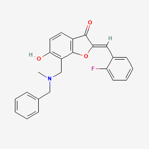 (2Z)-7-{[benzyl(methyl)amino]methyl}-2-(2-fluorobenzylidene)-6-hydroxy-1-benzofuran-3(2H)-one