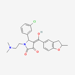 5-(3-chlorophenyl)-1-[2-(dimethylamino)ethyl]-3-hydroxy-4-[(2-methyl-2,3-dihydro-1-benzofuran-5-yl)carbonyl]-1,5-dihydro-2H-pyrrol-2-one