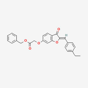 benzyl {[(2Z)-2-(4-ethylbenzylidene)-3-oxo-2,3-dihydro-1-benzofuran-6-yl]oxy}acetate