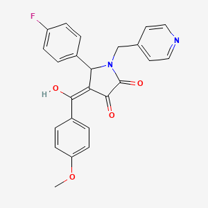 5-(4-fluorophenyl)-3-hydroxy-4-[(4-methoxyphenyl)carbonyl]-1-(pyridin-4-ylmethyl)-1,5-dihydro-2H-pyrrol-2-one