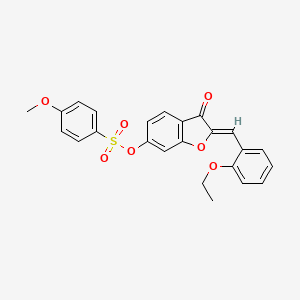 (2Z)-2-(2-ethoxybenzylidene)-3-oxo-2,3-dihydro-1-benzofuran-6-yl 4-methoxybenzenesulfonate