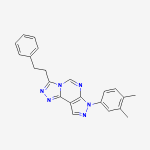 3-(3,4-Dimethylphenyl)-7-(2-phenylethyl)-6-hydropyrazolo[5,4-d]1,2,4-triazolo[4,3-e]pyrimidine