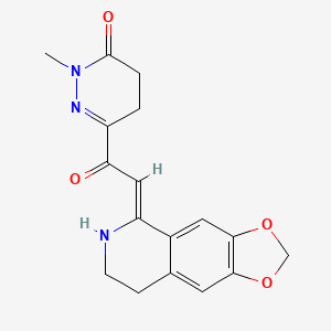 molecular formula C17H17N3O4 B12208395 6-[(2Z)-2-(7,8-dihydro[1,3]dioxolo[4,5-g]isoquinolin-5(6H)-ylidene)acetyl]-2-methyl-4,5-dihydropyridazin-3(2H)-one 