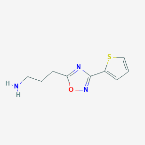 3-(3-(Thiophen-2-yl)-1,2,4-oxadiazol-5-yl)propan-1-amine