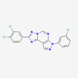 7-(3-chlorophenyl)-2-(3,4-dichlorophenyl)-7H-pyrazolo[4,3-e][1,2,4]triazolo[1,5-c]pyrimidine