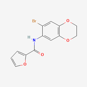 molecular formula C13H10BrNO4 B1220846 N-(6-bromo-2,3-dihydro-1,4-benzodioxin-7-yl)-2-furancarboxamide 