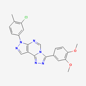 4-[3-(3-Chloro-4-methylphenyl)(6-hydropyrazolo[5,4-d]1,2,4-triazolo[4,5-e]pyri midin-7-yl)]-1,2-dimethoxybenzene