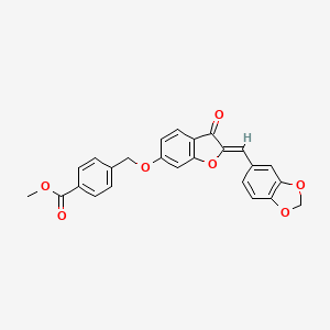 methyl 4-({[(2Z)-2-(1,3-benzodioxol-5-ylmethylidene)-3-oxo-2,3-dihydro-1-benzofuran-6-yl]oxy}methyl)benzoate