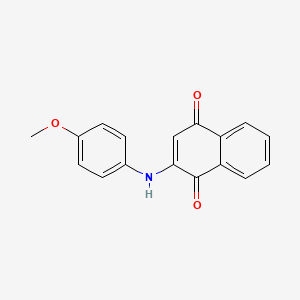 molecular formula C17H13NO3 B1220851 2-[(4-Methoxyphenyl)amino]naphthalene-1,4-dione CAS No. 64505-52-8