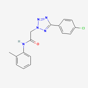 2-[5-(4-chlorophenyl)-2H-tetrazol-2-yl]-N-(2-methylphenyl)acetamide