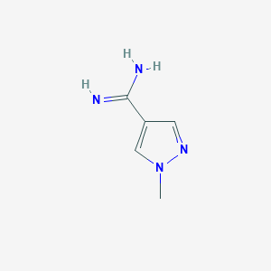 molecular formula C5H8N4 B12208522 1-methyl-1H-pyrazole-4-carboximidamide 