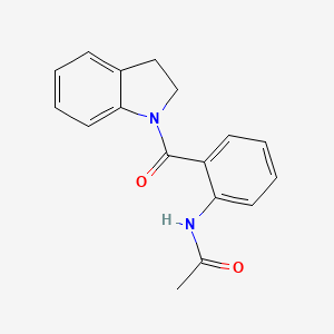 molecular formula C17H16N2O2 B1220854 N-[2-[2,3-dihydroindol-1-yl(oxo)methyl]phenyl]acetamide 