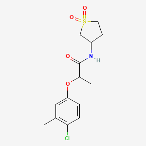 2-(4-chloro-3-methylphenoxy)-N-(1,1-dioxo-1lambda6-thiolan-3-yl)propanamide