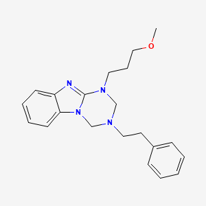 1-(3-Methoxypropyl)-3-(2-phenylethyl)-1,2,3,4-tetrahydro[1,3,5]triazino[1,2-a]benzimidazole