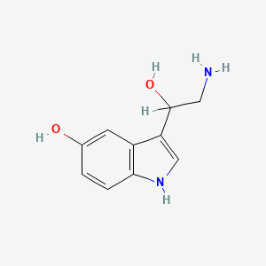 molecular formula C10H12N2O2 B1220857 3-(2-amino-1-hydroxyethyl)-1H-indol-5-ol CAS No. 40979-78-0