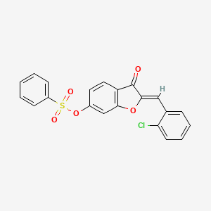 2-[(2-Chlorophenyl)methylene]-3-oxobenzo[3,4-b]furan-6-yl benzenesulfonate