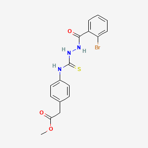 Methyl {4-[({2-[(2-bromophenyl)carbonyl]hydrazinyl}carbonothioyl)amino]phenyl}acetate