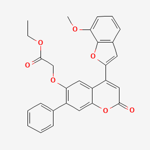 ethyl {[4-(7-methoxy-1-benzofuran-2-yl)-2-oxo-7-phenyl-2H-chromen-6-yl]oxy}acetate