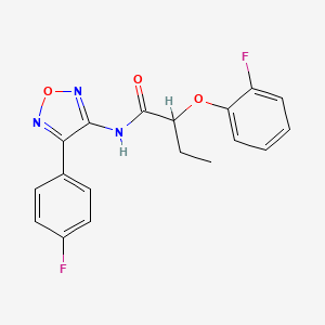 2-(2-fluorophenoxy)-N-[4-(4-fluorophenyl)-1,2,5-oxadiazol-3-yl]butanamide