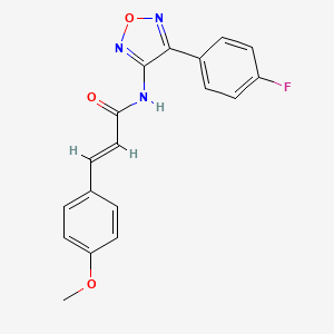 (2E)-N-[4-(4-fluorophenyl)-1,2,5-oxadiazol-3-yl]-3-(4-methoxyphenyl)prop-2-enamide