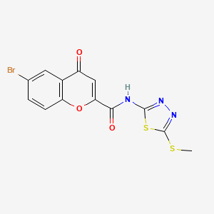 6-bromo-N-[(2Z)-5-(methylsulfanyl)-1,3,4-thiadiazol-2(3H)-ylidene]-4-oxo-4H-chromene-2-carboxamide