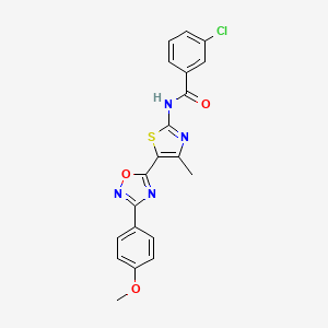 3-chloro-N-[(2E)-5-[3-(4-methoxyphenyl)-1,2,4-oxadiazol-5-yl]-4-methyl-1,3-thiazol-2(3H)-ylidene]benzamide