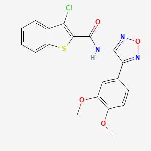 3-chloro-N-[4-(3,4-dimethoxyphenyl)-1,2,5-oxadiazol-3-yl]-1-benzothiophene-2-carboxamide