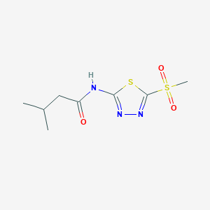 3-methyl-N-(5-(methylsulfonyl)-1,3,4-thiadiazol-2-yl)butanamide