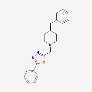 4-Benzyl-1-[(5-phenyl-1,3,4-oxadiazol-2-yl)methyl]piperidine