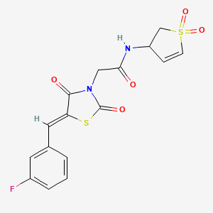 N-(1,1-dioxido-2,3-dihydrothiophen-3-yl)-2-[(5Z)-5-(3-fluorobenzylidene)-2,4-dioxo-1,3-thiazolidin-3-yl]acetamide