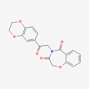 4-[2-(2,3-dihydro-1,4-benzodioxin-6-yl)-2-oxoethyl]-1,4-benzoxazepine-3,5(2H,4H)-dione