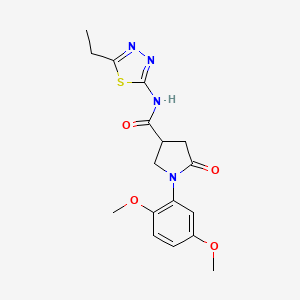 1-(2,5-dimethoxyphenyl)-N-(5-ethyl-1,3,4-thiadiazol-2-yl)-5-oxopyrrolidine-3-carboxamide