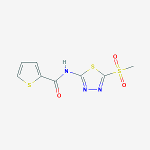 N-(5-(methylsulfonyl)-1,3,4-thiadiazol-2-yl)thiophene-2-carboxamide