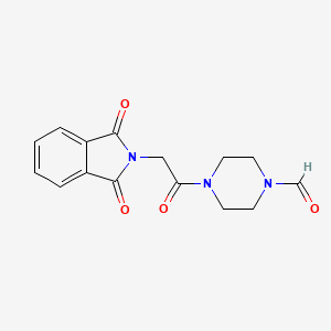 4-[(1,3-dioxo-1,3-dihydro-2H-isoindol-2-yl)acetyl]piperazine-1-carbaldehyde