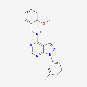 [(2-Methoxyphenyl)methyl][1-(3-methylphenyl)pyrazolo[4,5-e]pyrimidin-4-yl]amin e