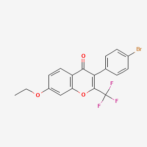 3-(4-bromophenyl)-7-ethoxy-2-(trifluoromethyl)-4H-chromen-4-one