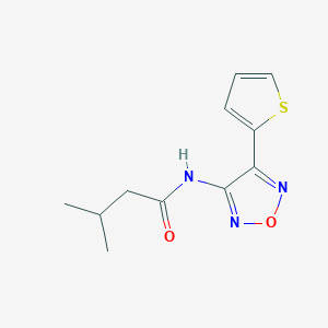 3-methyl-N-[4-(thiophen-2-yl)-1,2,5-oxadiazol-3-yl]butanamide