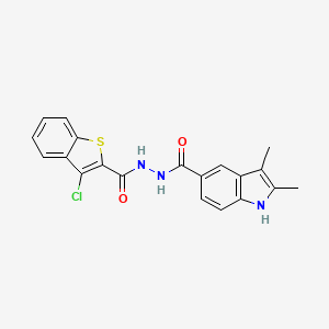 N'-[(3-chloro-1-benzothiophen-2-yl)carbonyl]-2,3-dimethyl-1H-indole-5-carbohydrazide