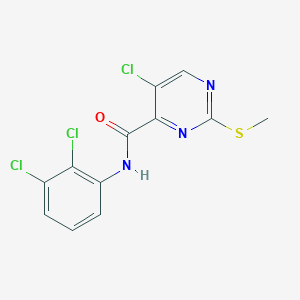 molecular formula C12H8Cl3N3OS B12208783 5-chloro-N-(2,3-dichlorophenyl)-2-(methylsulfanyl)pyrimidine-4-carboxamide 