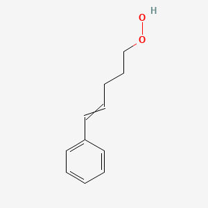 molecular formula C11H14O2 B1220880 1-Hydroperoxy-5-phenyl-4-pentene 